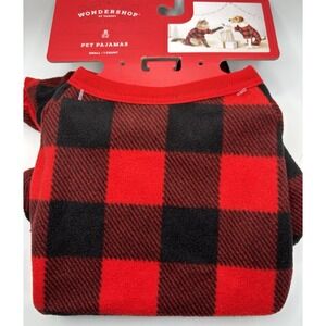 NWT Wondershop at Target Small Black Red Buffalo Checker Pet Pajamas